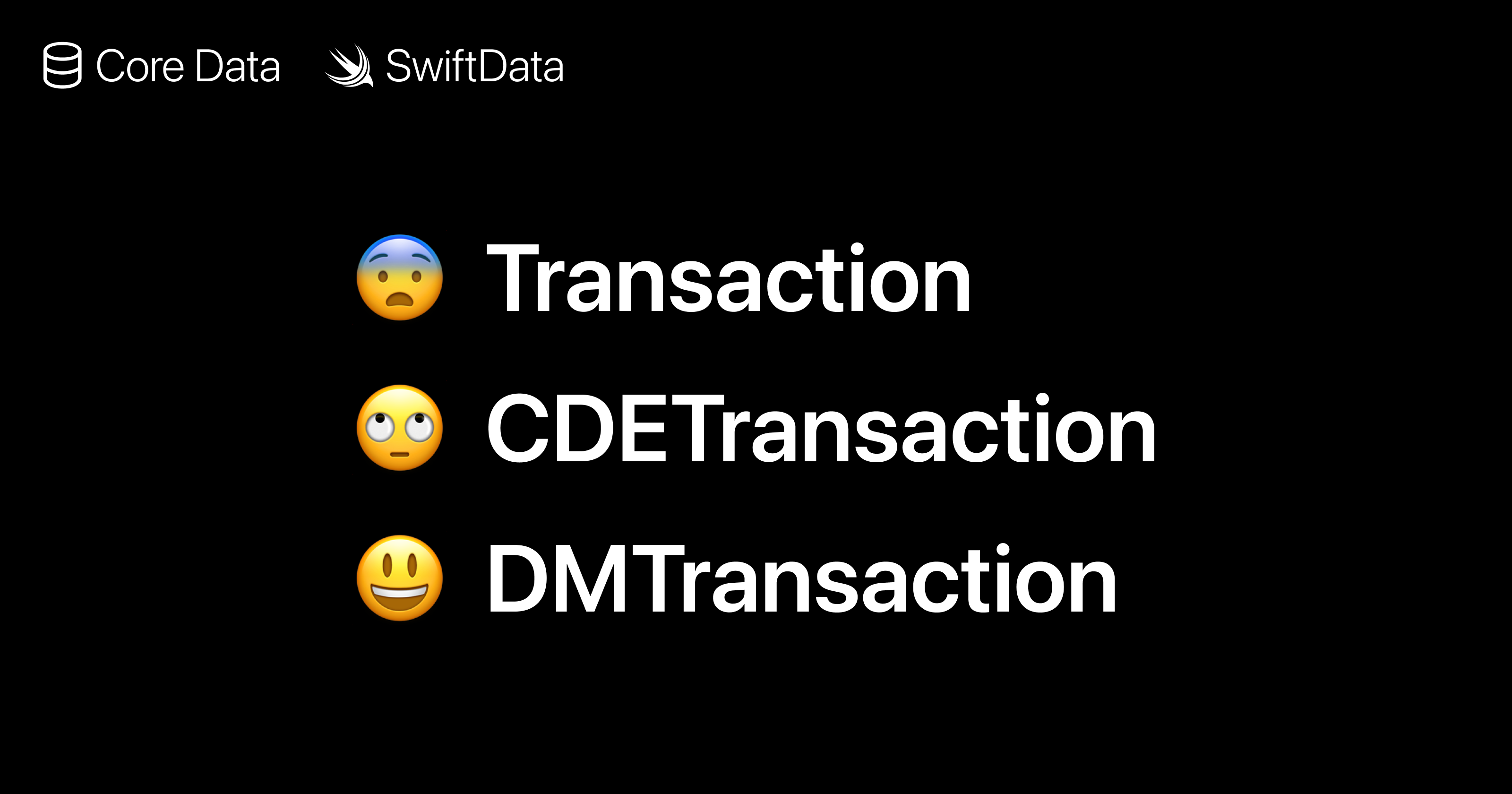 Naming conventions - Core Data and SwiftData