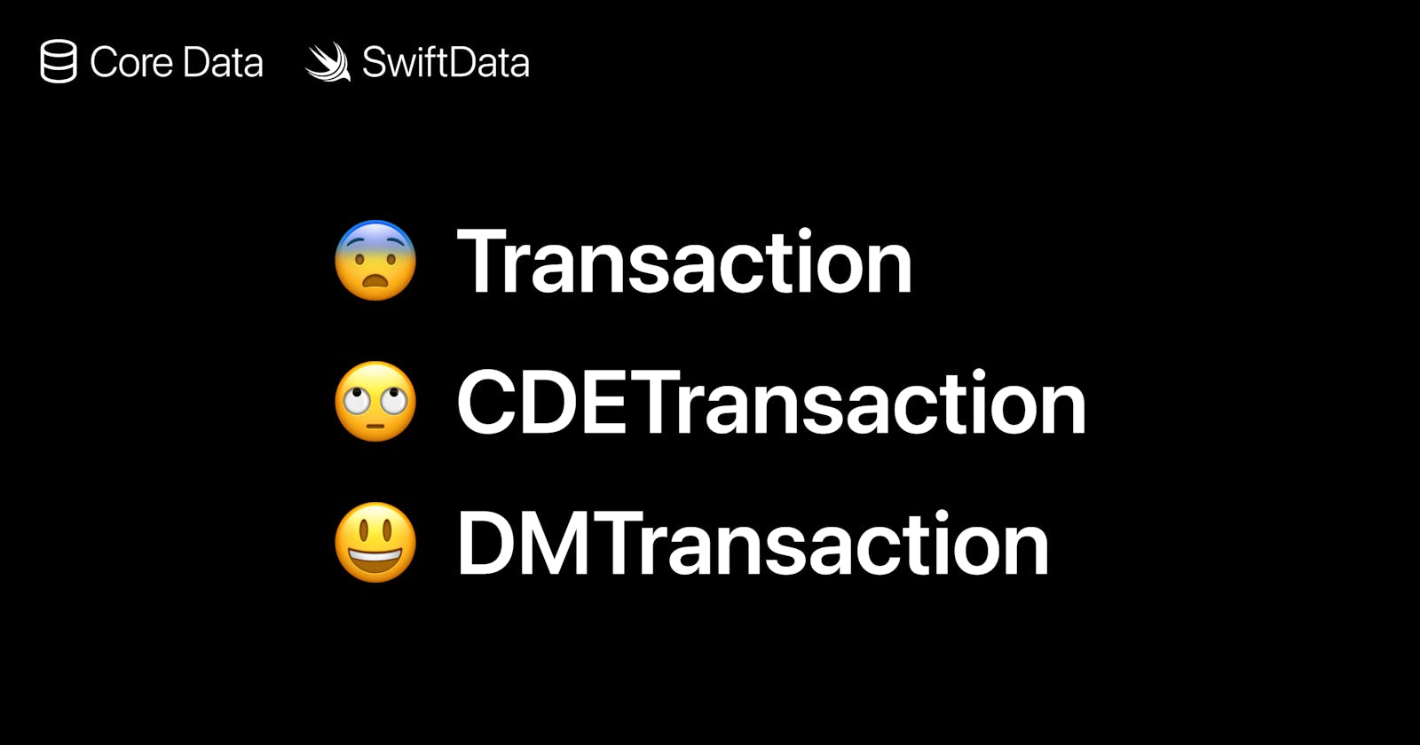 Naming conventions - Core Data and SwiftData