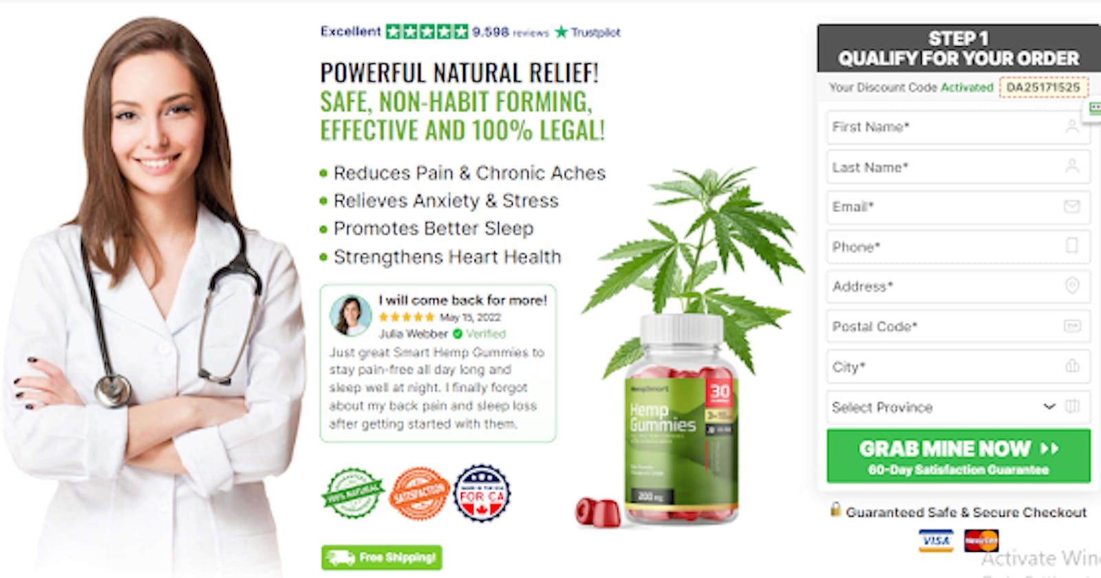 Easy Leafz CBD Gummies Canada: SAFE, NON-HABIT FORMING, EFFECTIVE AND 100% LEGAL!
