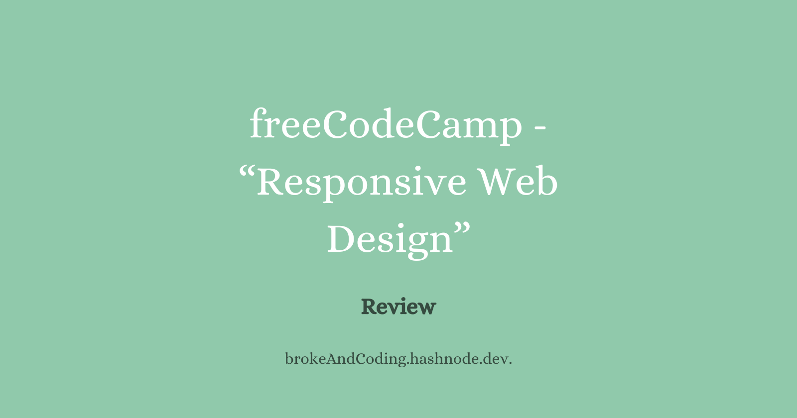 FreeCodeCamp - Review