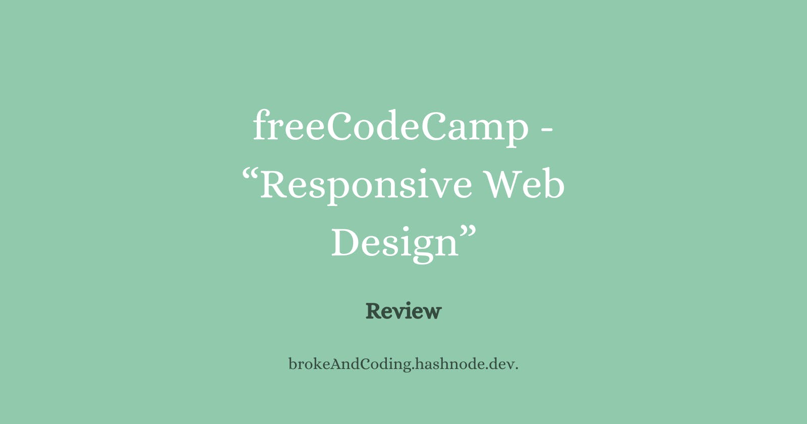 FreeCodeCamp - Review