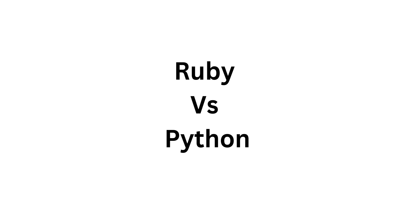 Ruby Vs Python