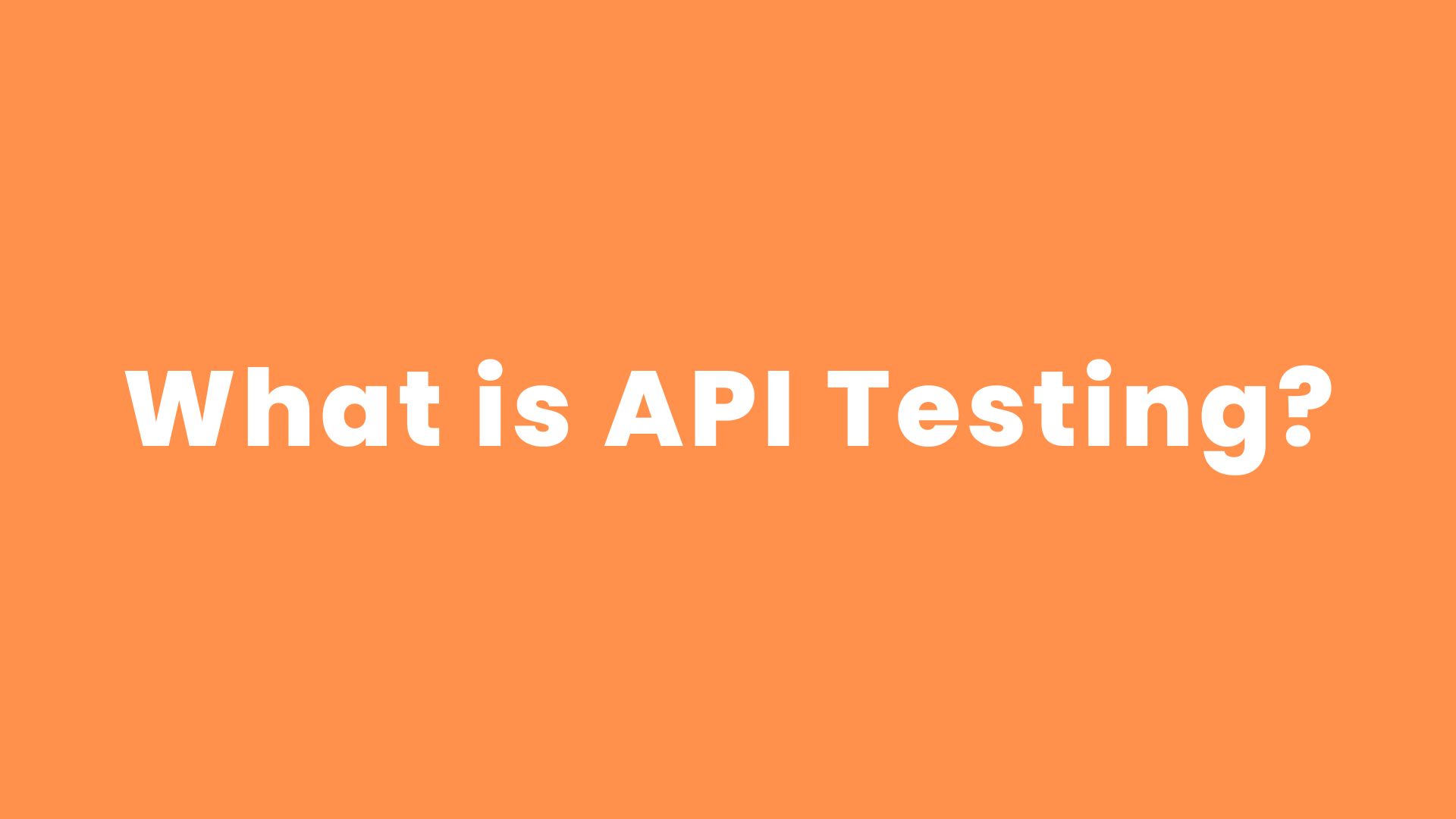 What is API Testing