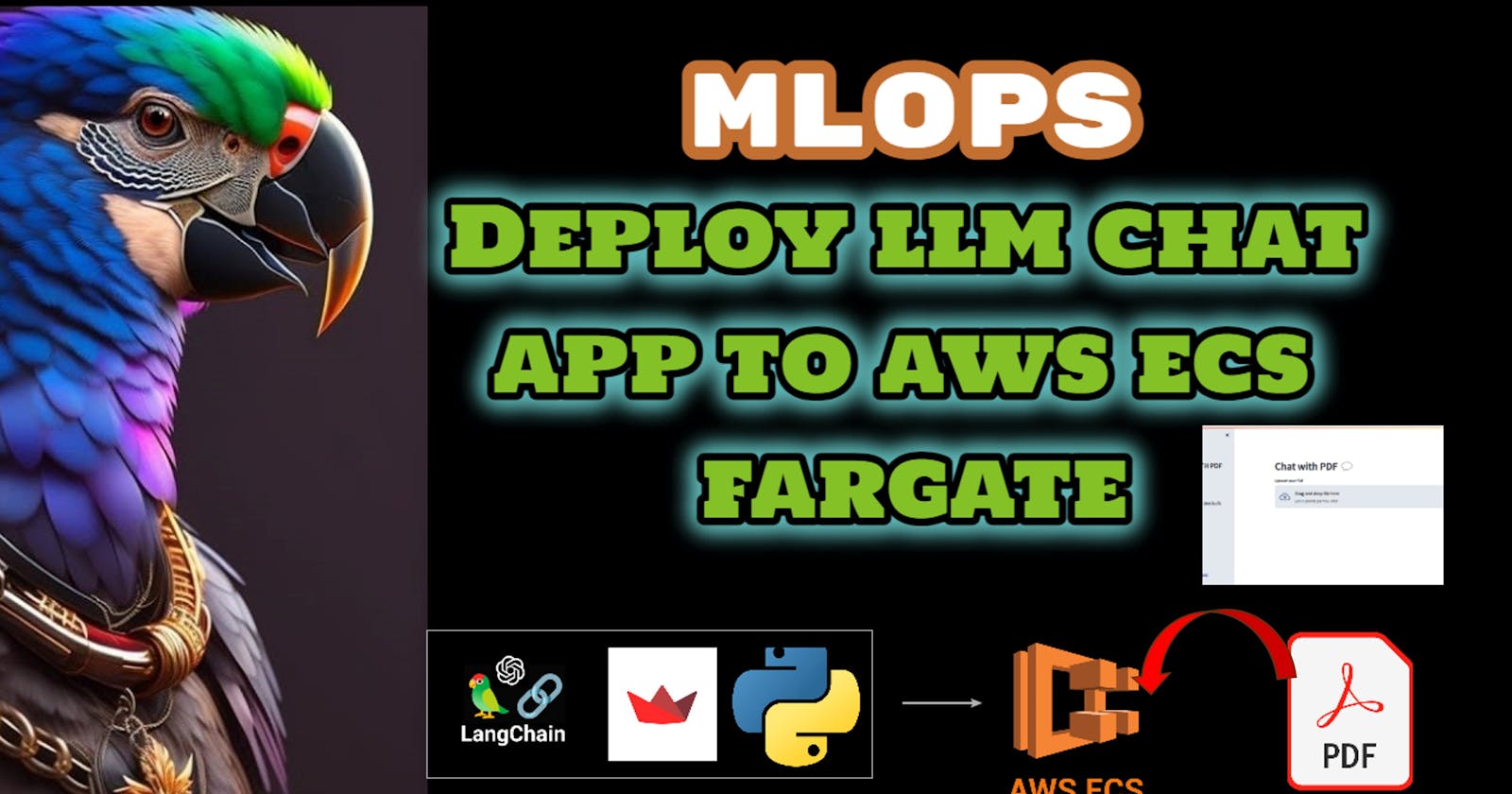 MLOps: Deploy Langchain PDF Chat App on  AWS ECS Fargate.