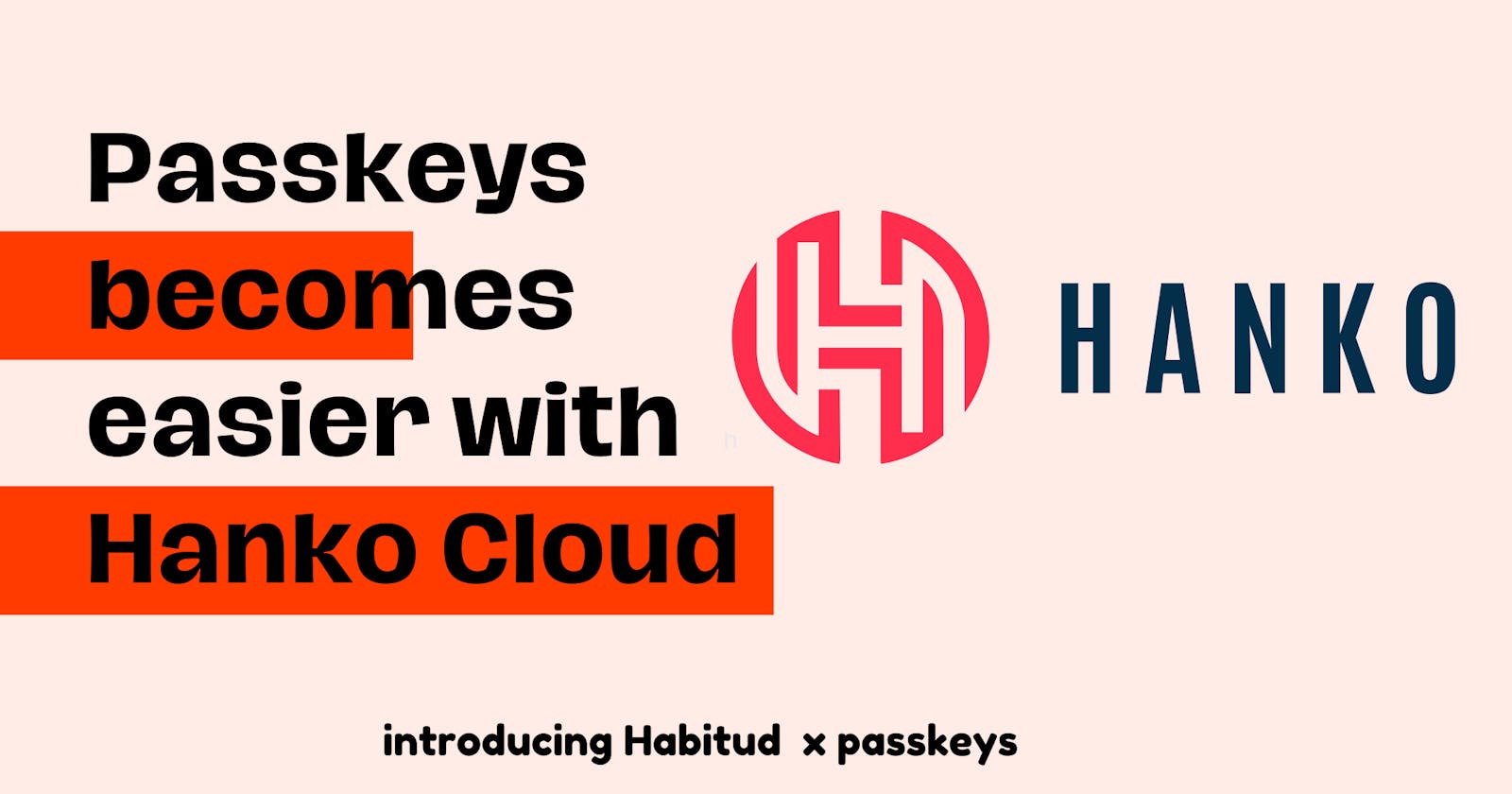 Authentication Keeps Getting Easier, Passkeys with Hanko Cloud.