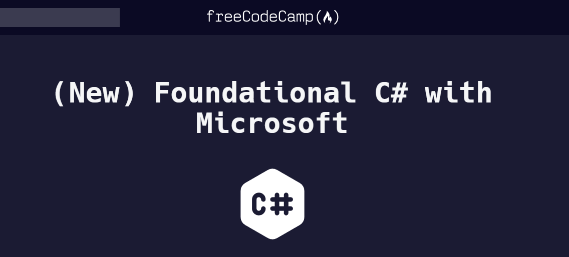 The Foundational C# course landing page.