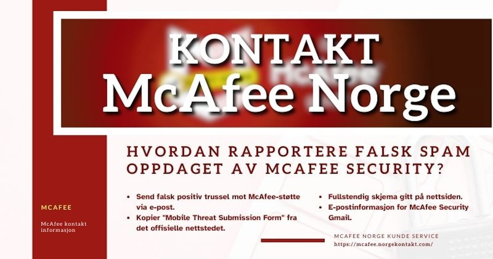 Hvordan rapportere falsk spam oppdaget av McAfee Security?