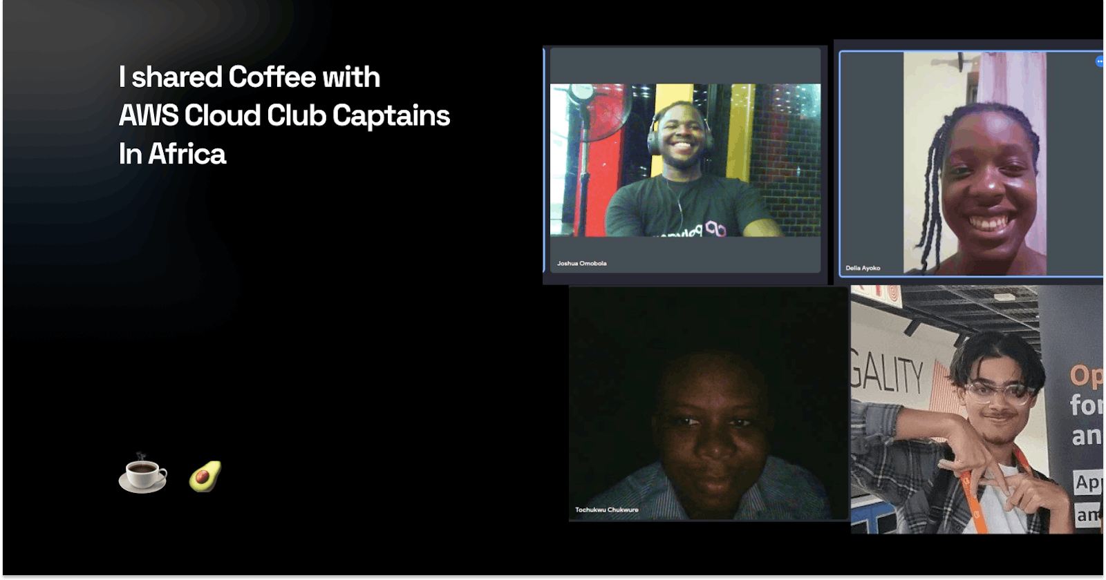 Coffee with AWS Cloud Club Captains in Africa