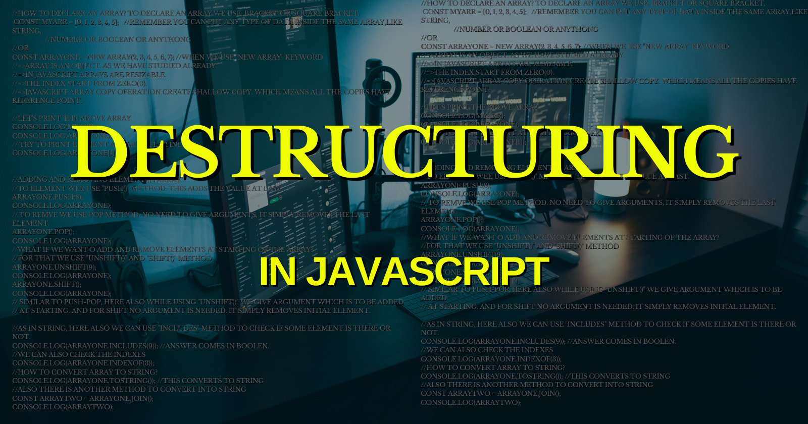 Destructuring in JavaScript