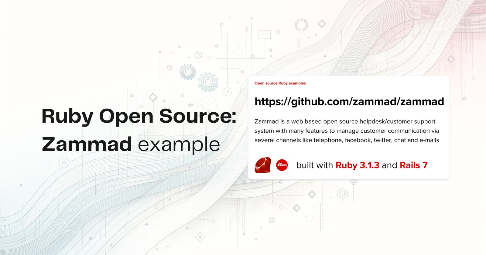 Ruby Open Source: Zammad example