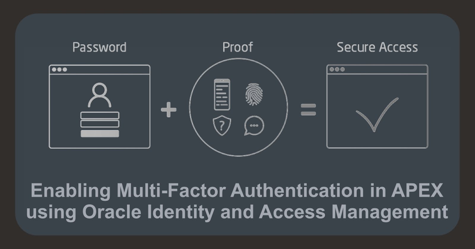 Enabling Multi-Factor Authentication in APEX using Oracle Identity and Access Management
