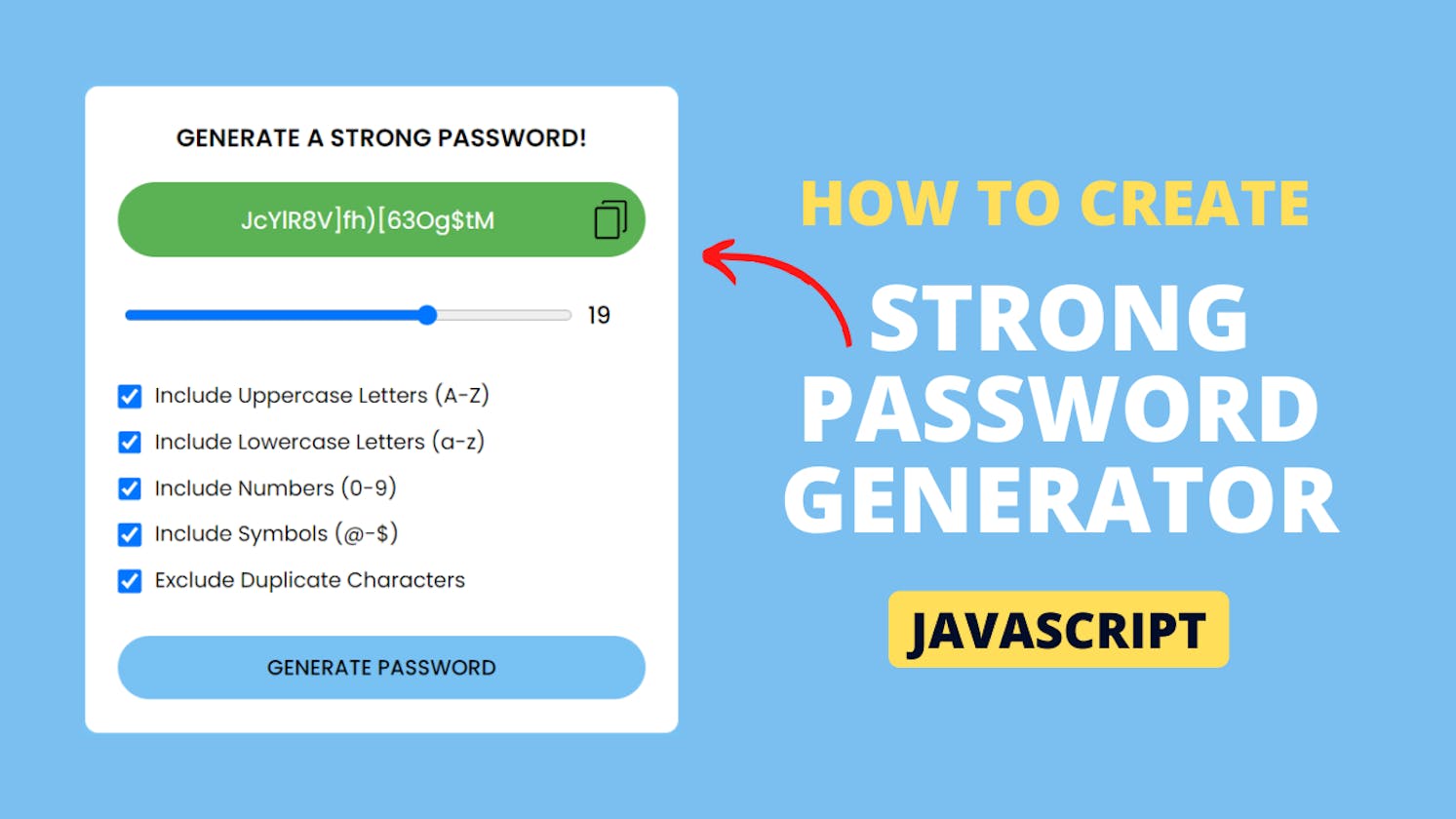 How To Create Random Strong Password Generator using HTML CSS & JavaScript