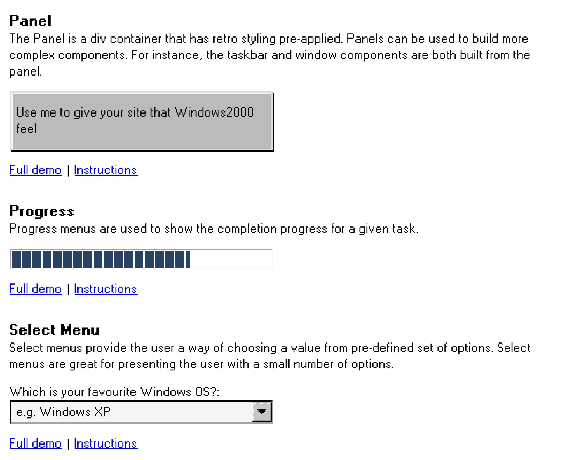 A small collection of web components from the A2K library