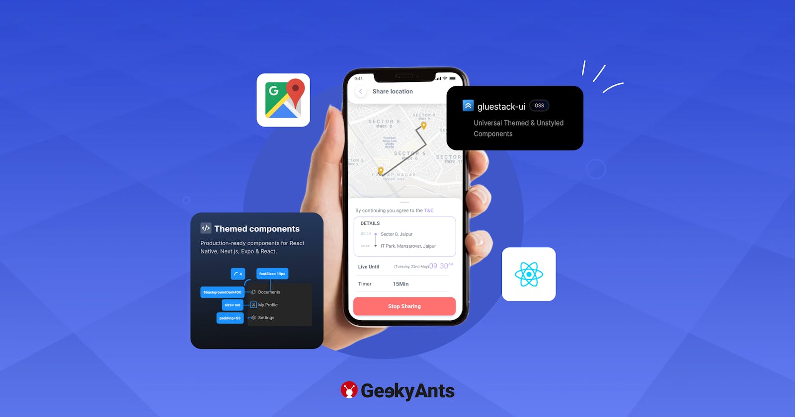 Building a Live Location Sharing and Tracking App Using gluestack-ui with Expo React Native and Google Maps API