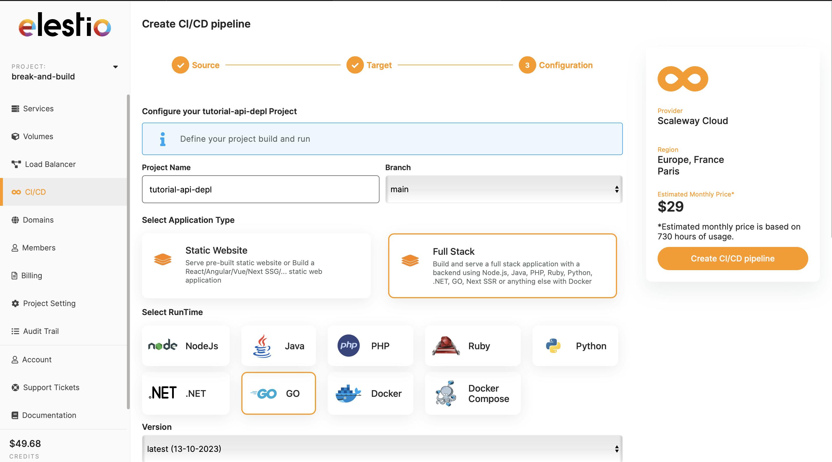 How to Deploy Your Go API on Elestio