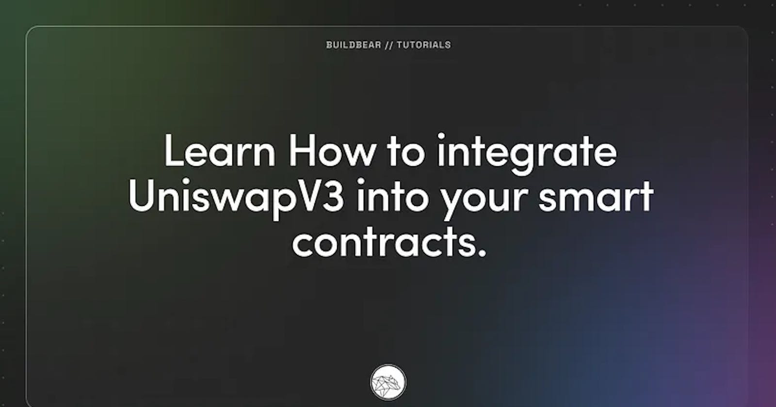 Learn How to integrate UniswapV3 into your smart contracts.