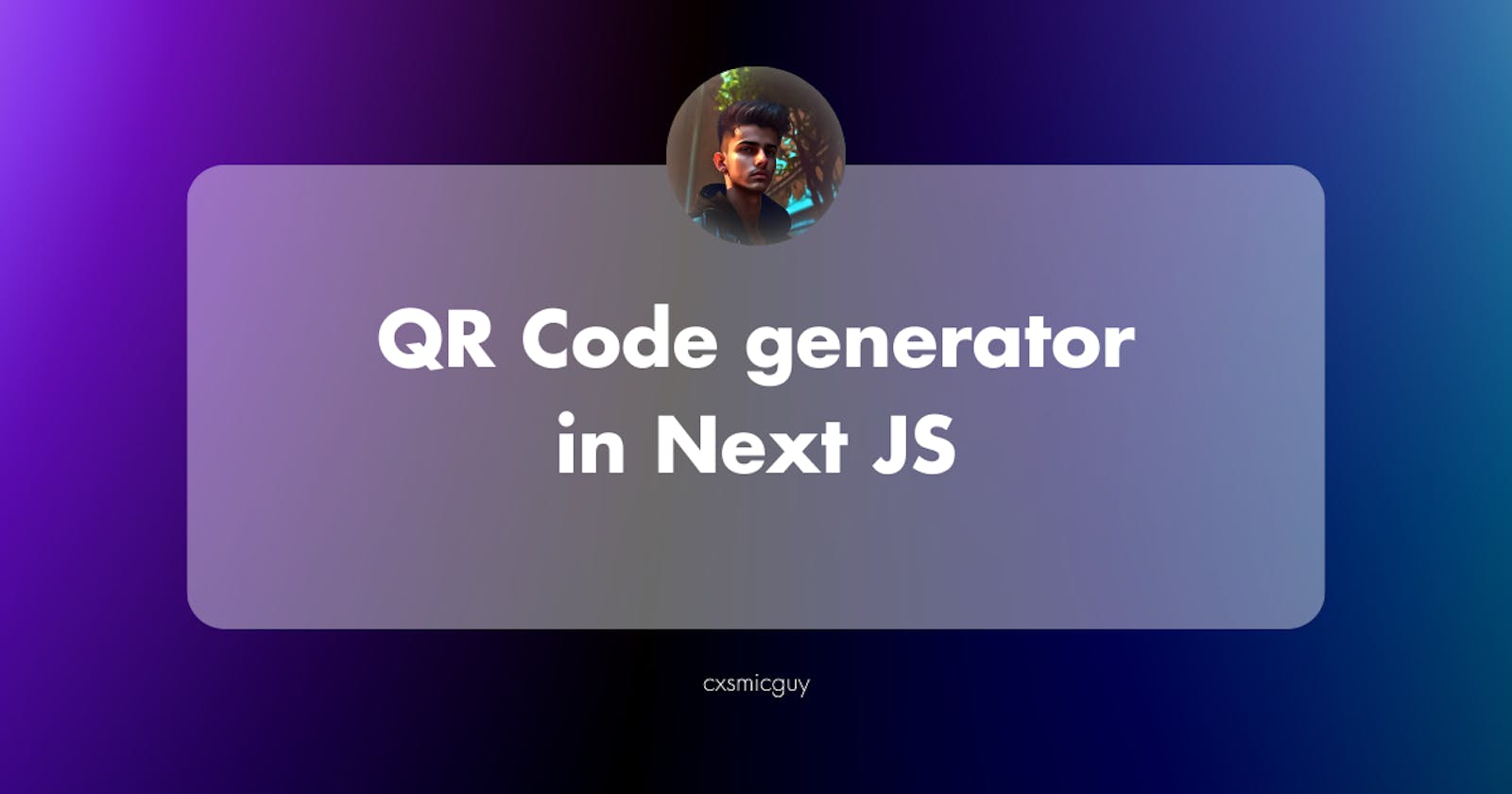 QR Code Generator in Next.js