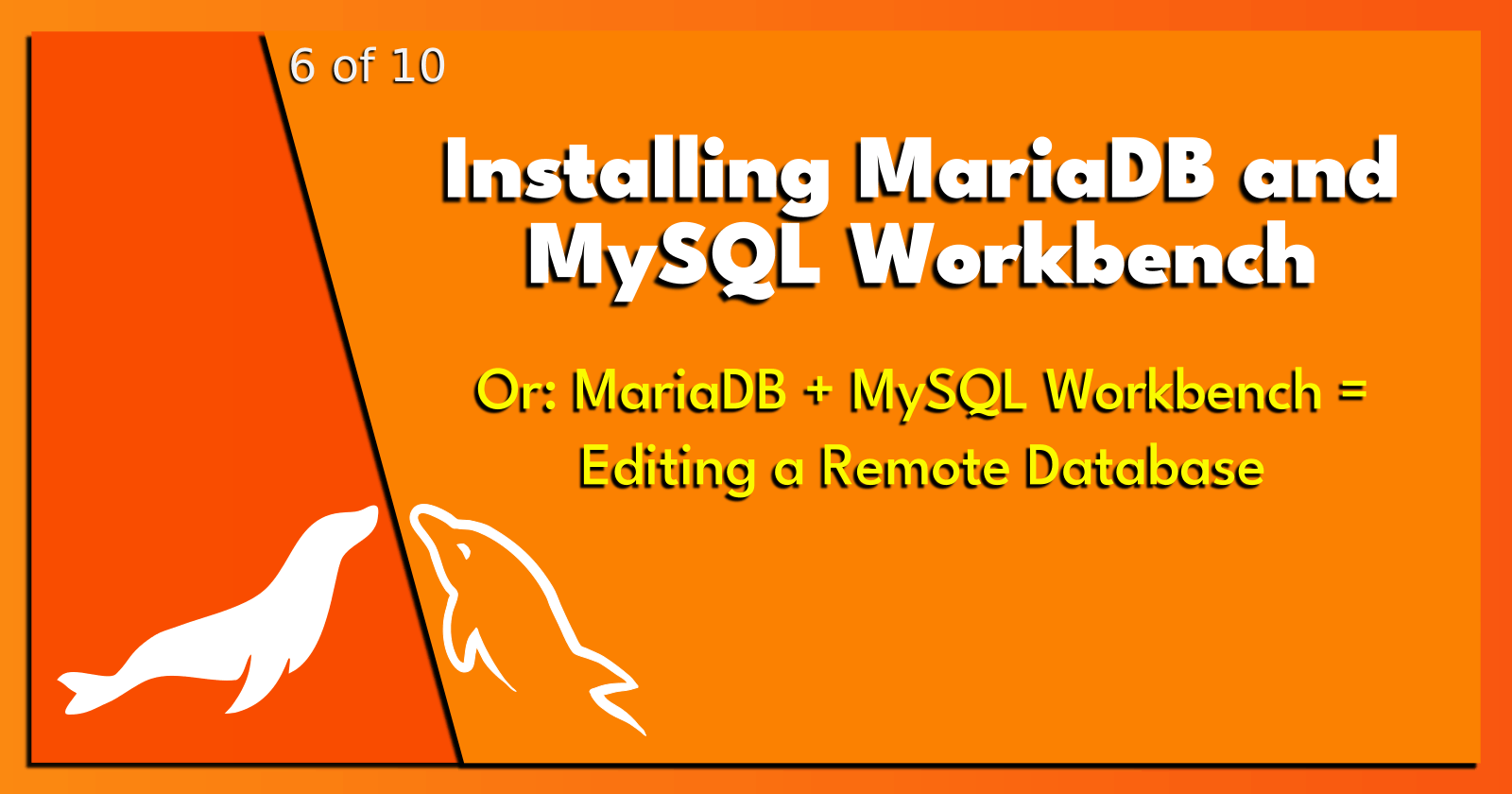6 of 10: Installing MariaDB and MySQL Workbench.