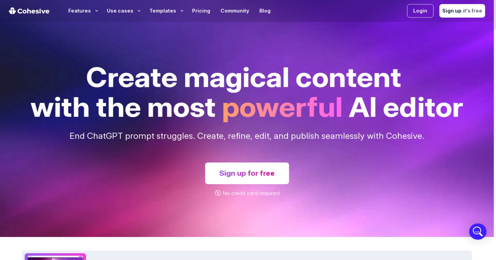Cohesive - Elevate Your Content Creation with the Power of AI