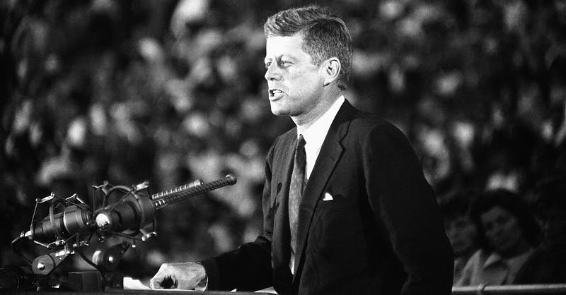 “We choose to go to the Moon! We choose to go to the Moon in this decade and do the other things, not because they are easy, but because they are hard.”  —  John F. Kennedy