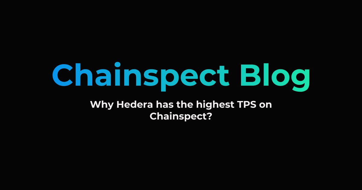 Why Hedera has the highest TPS on Chainspect?