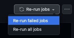 rerun failed workflow