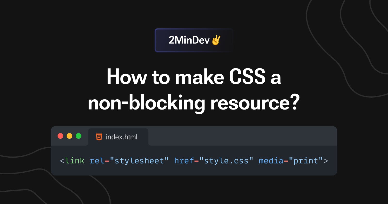 How to make CSS a non-blocking resource