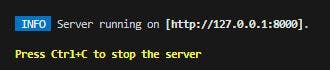Running server in Laravel