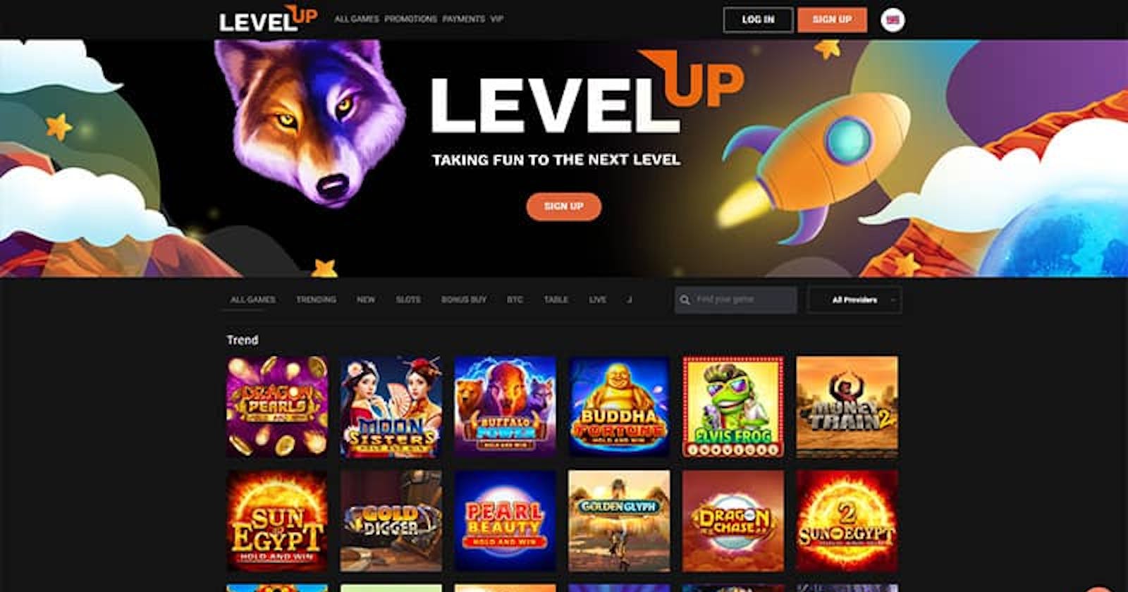 Join our Level Up online casino for your chance to win special jackpots