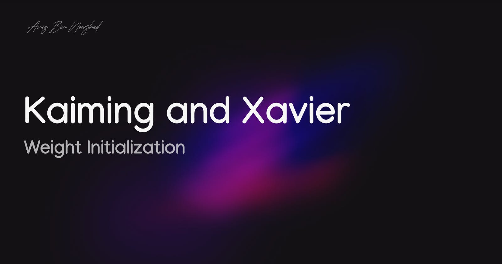Kaiming and Xavier Weight Initialization in Neural Networks