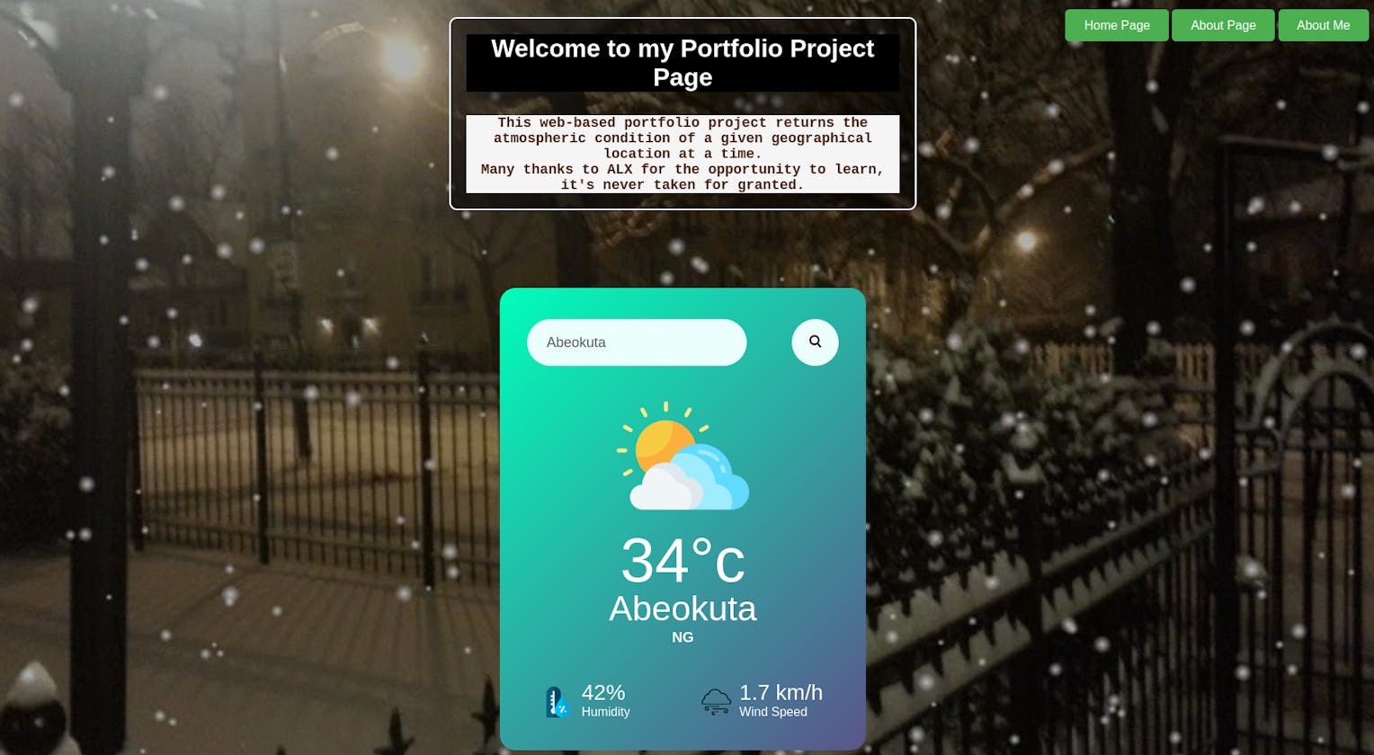 Embracing the Challenge: My Journey Building a Weather App Portfolio Project