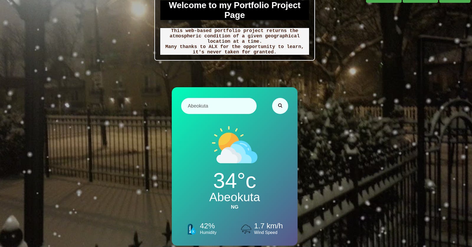Embracing the Challenge: My Journey Building a Weather App Portfolio Project