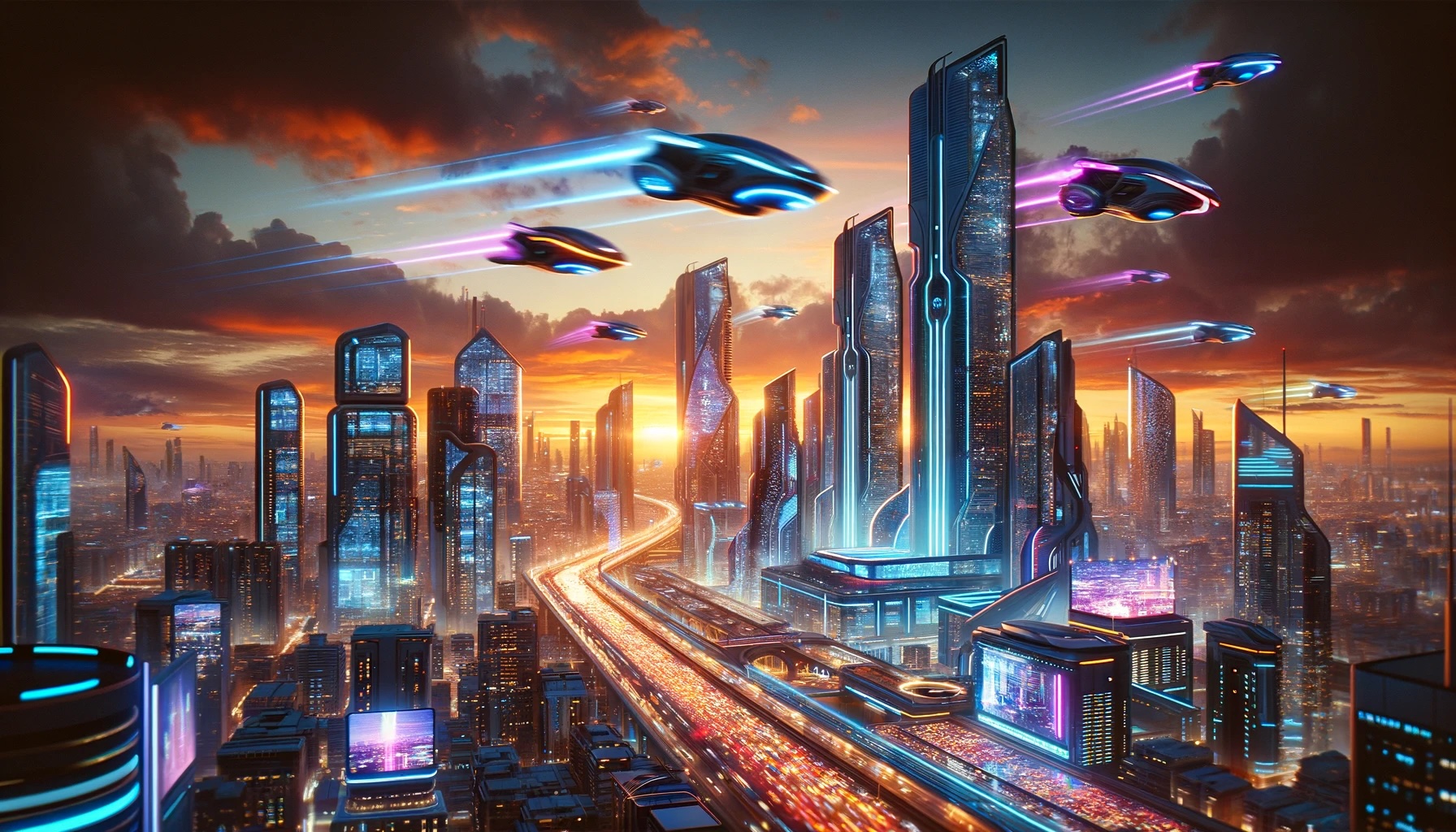 Futuristic cityscape