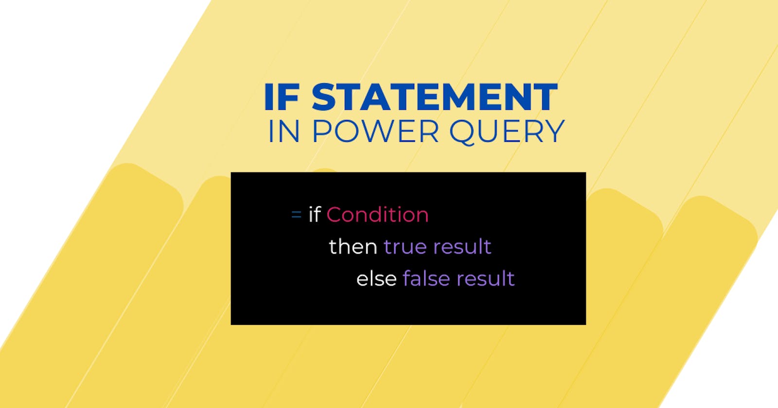 IF Statement using Power Query
