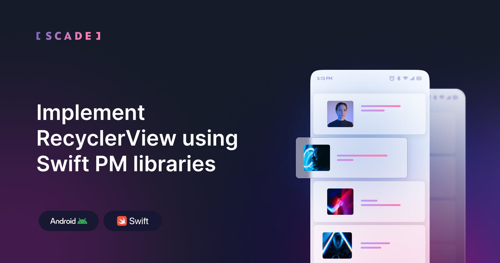 Implement RecyclerView using Swift PM libraries