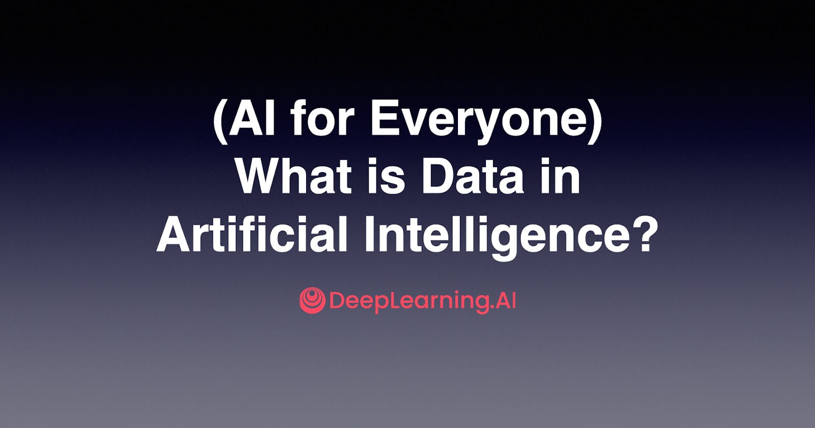 What is data in Artificial Intelligence?