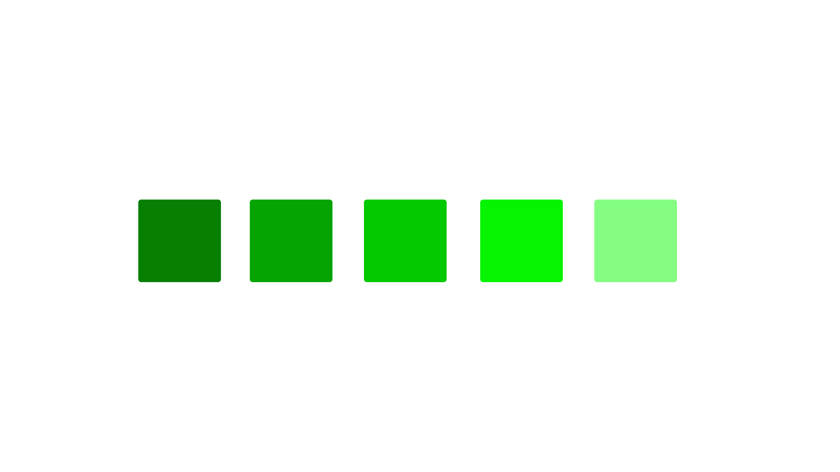 Monochromatic Colour Scheme of the Colour Green