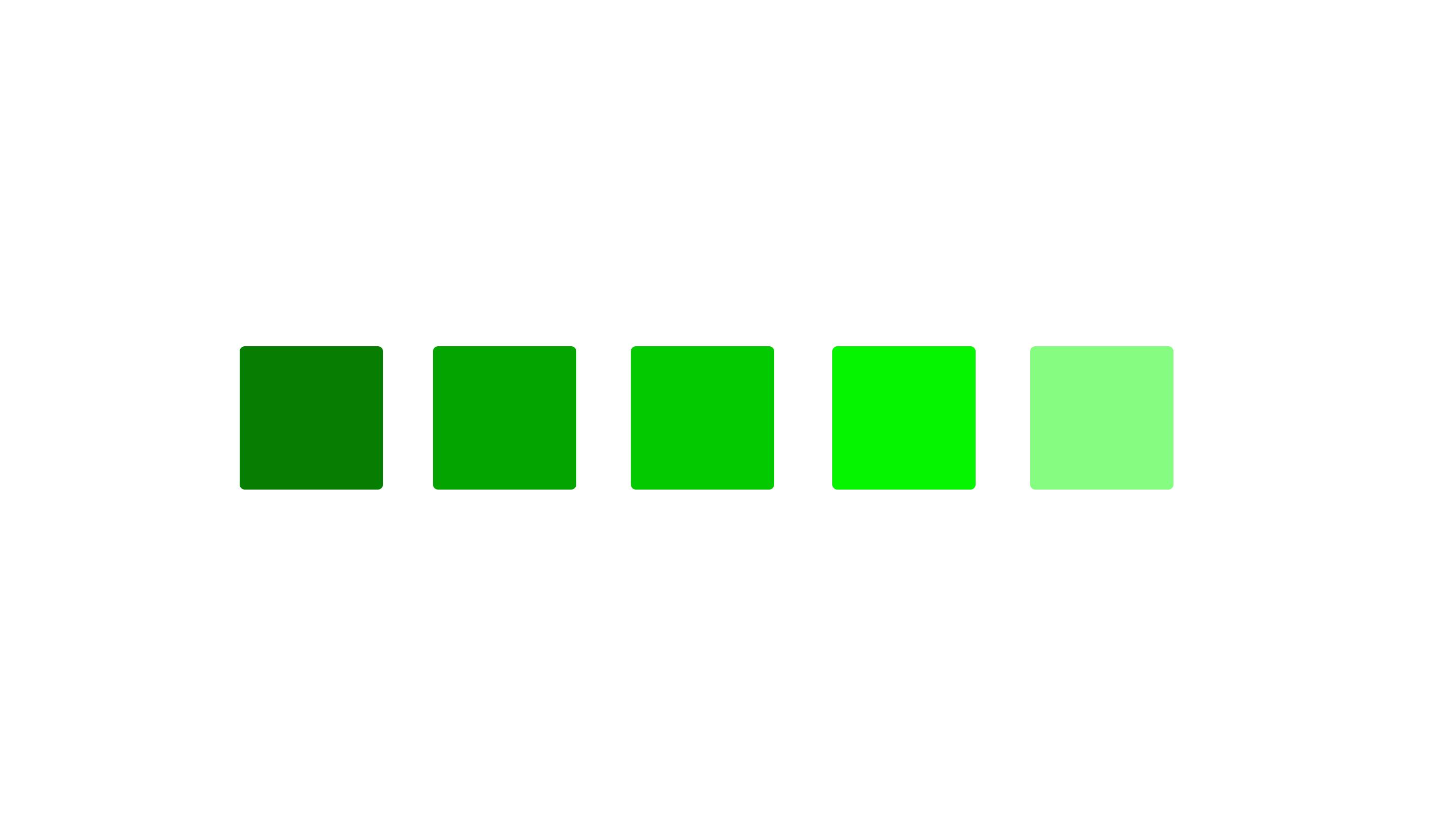 Monochromatic Colour Scheme of the Colour Green