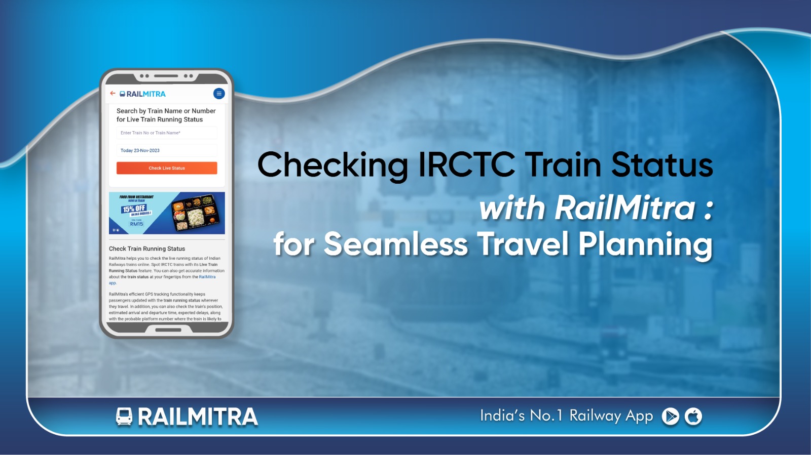 Checking IRCTC Train Status with RailMitra for Seamless Travel Planning