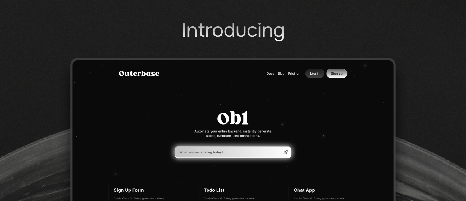 Introducing ob1: Generative backends