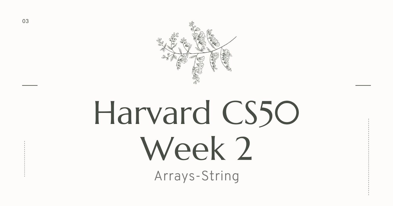 CS50-week02-note-Arrays-String