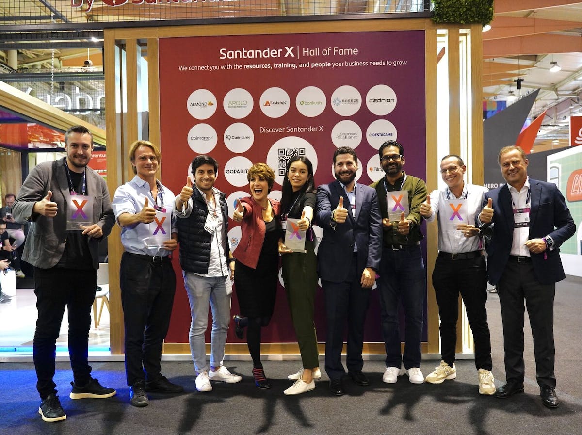 Winners of the 2023 Santander X Global Challenge accepted their awards at the Web Summit conference in Lisbon