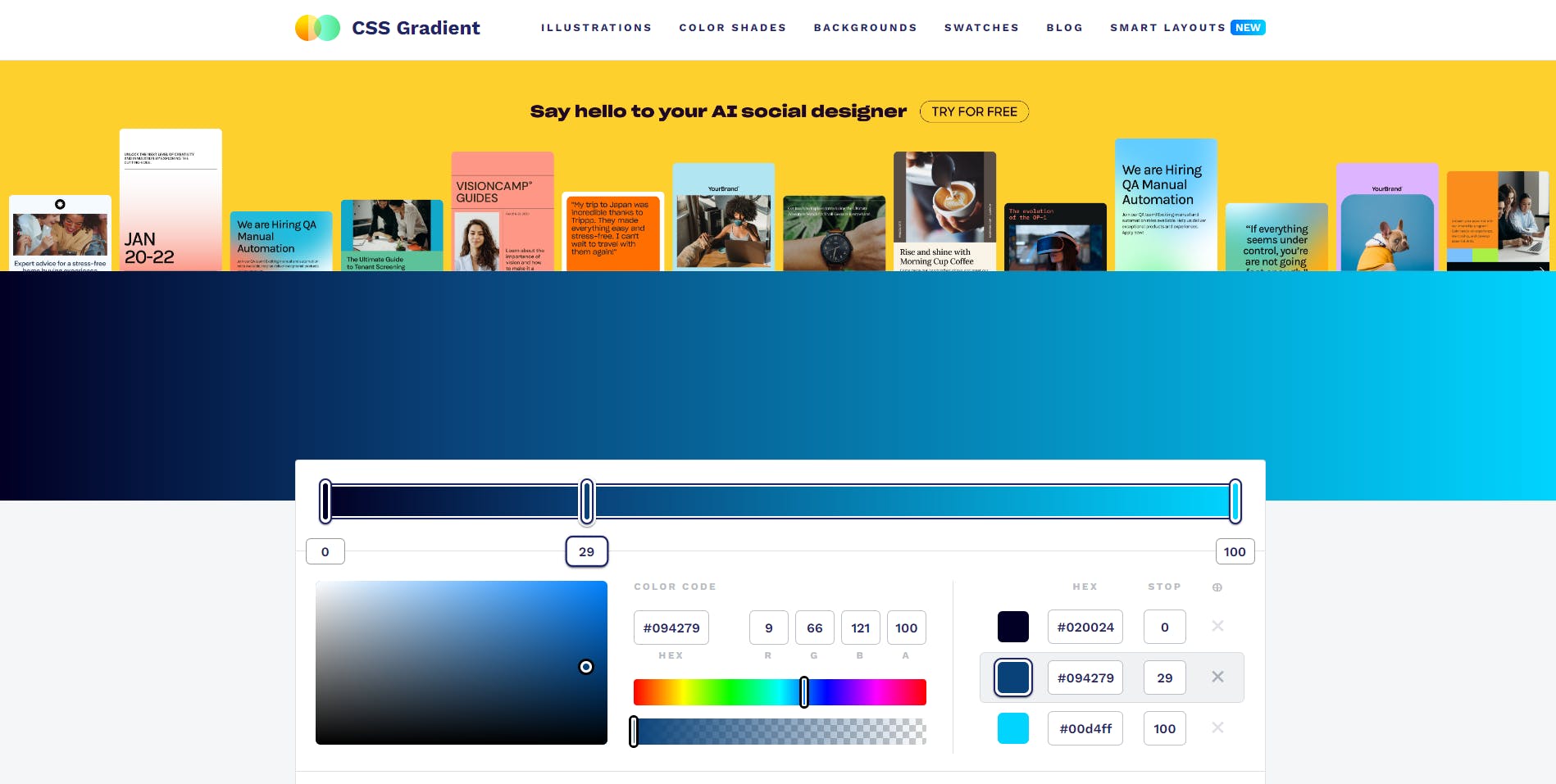 CSS Gradient Generator