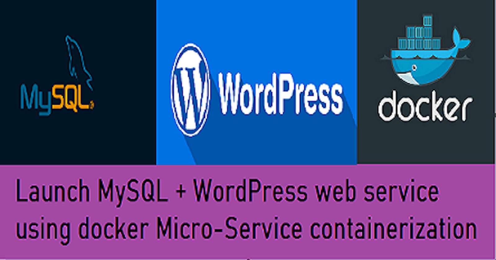 Docker Containerization MySQL + WordPress web installation on cloud AWS