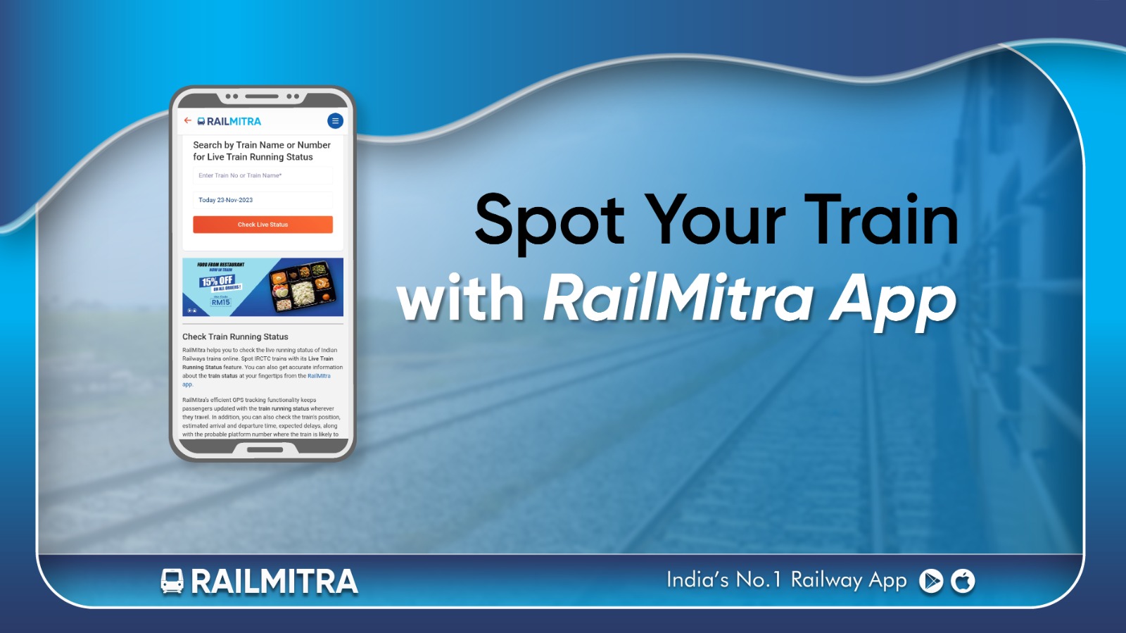 Spot Your Train with RailMitra App