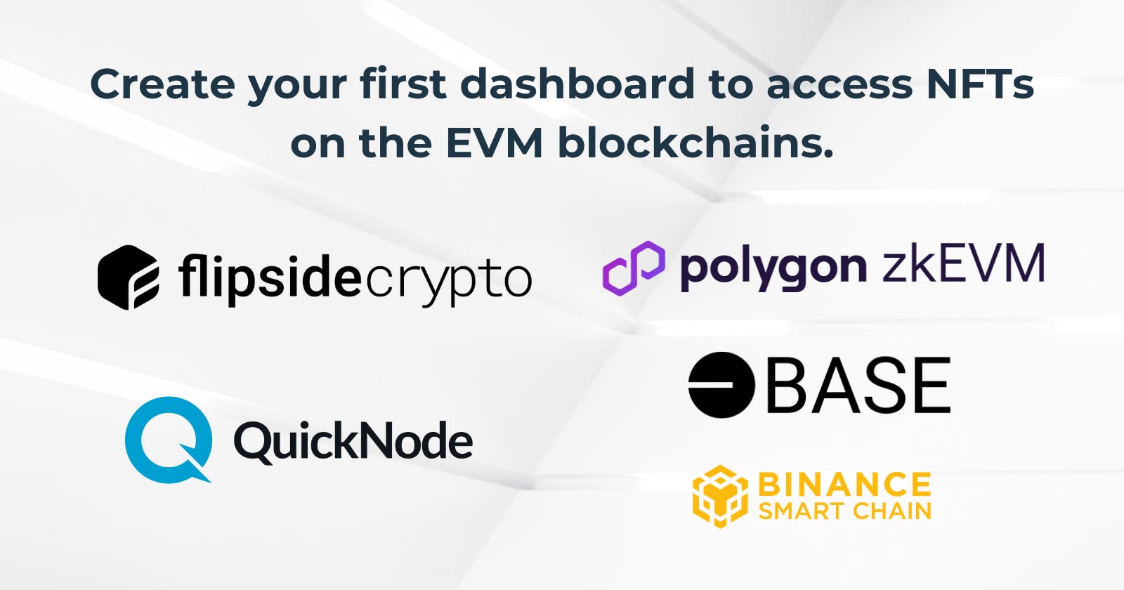 Create your first dashboard to access NFTs on the EVM blockchains