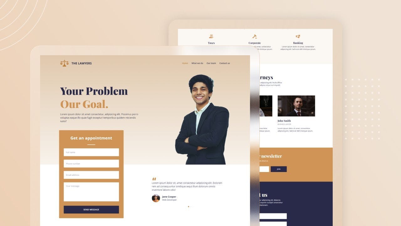 Responsive Law Firm Website Using React JS & Tailwind CSS