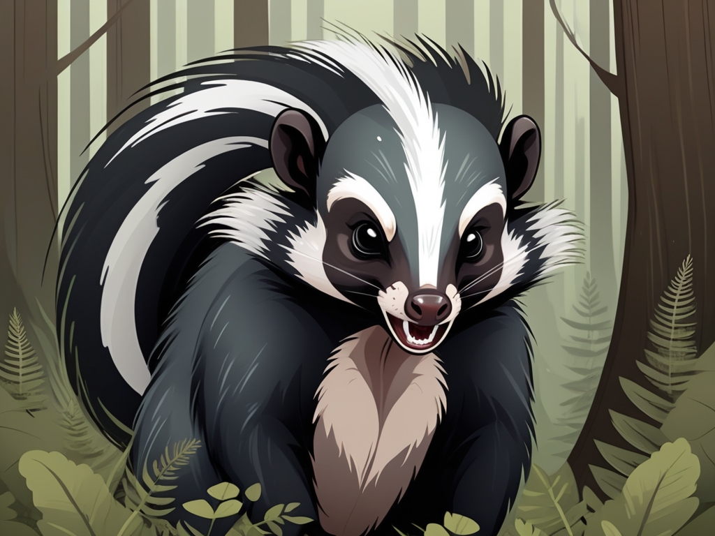 An angry skunk