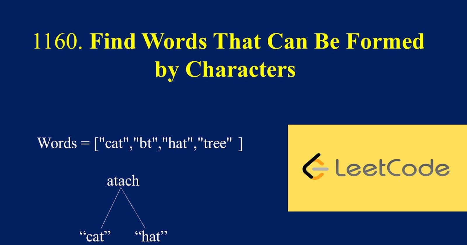 1160. Find Words That Can Be Formed by Characters