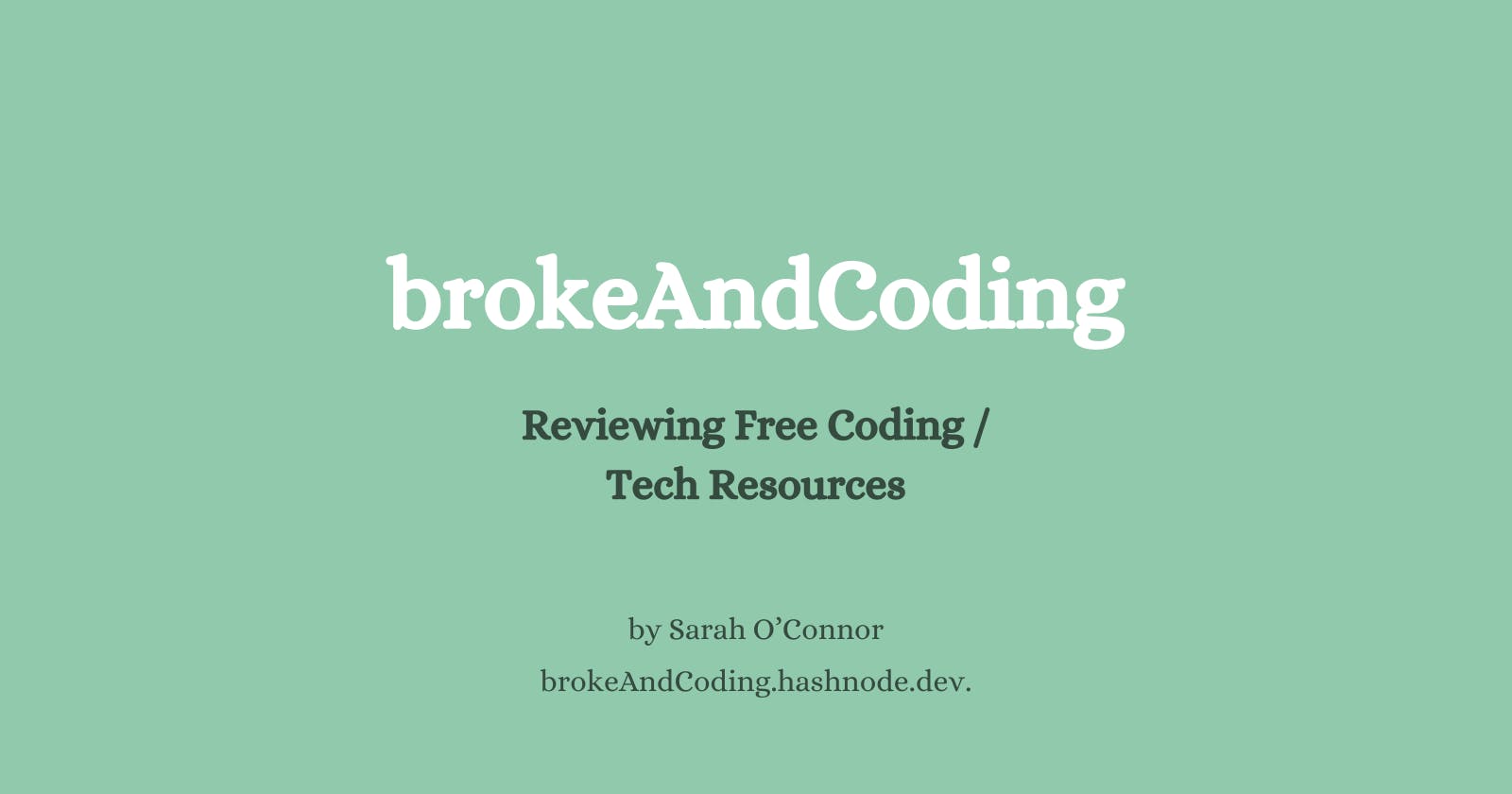 Welcome to brokeAndCoding!